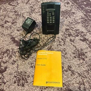 Vintage Plantronics Cordless Headset Telephone Adapter Model CT10 Retro Battery
